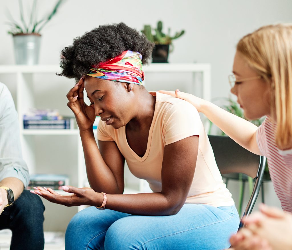 Psychothérapie en groupe, deux femmes